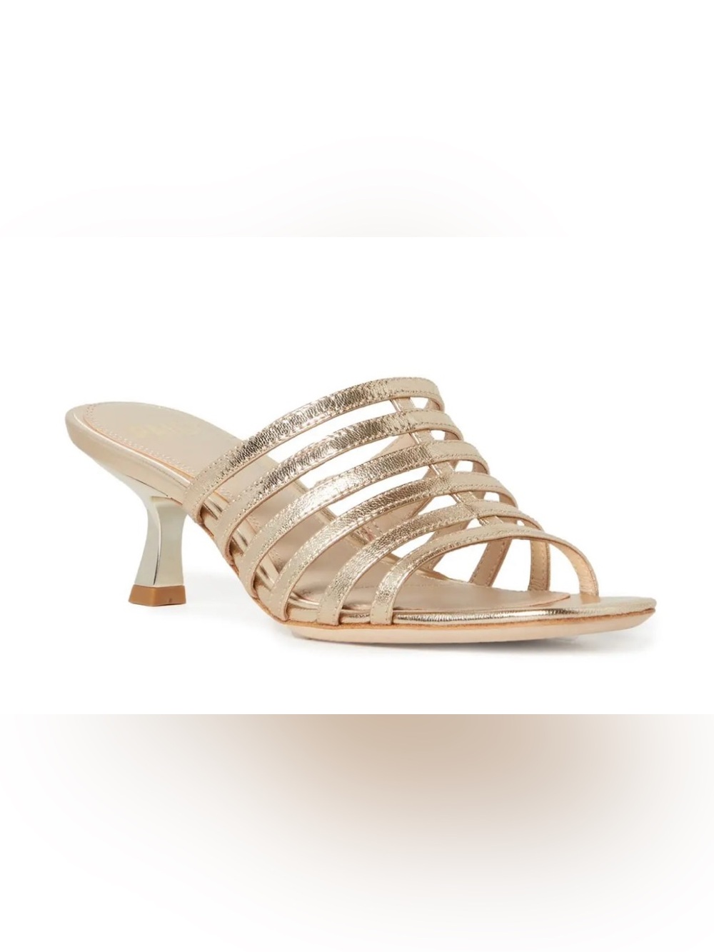 PAIGE Mari Slide Sandal in Light Gold 8.5 NWOT